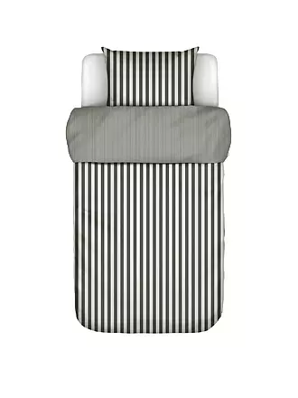 MARC O'POLO HOME | Satin Bettwäsche CLASSIC STRIPE 70x90cm/140x200cm Anthracite | 